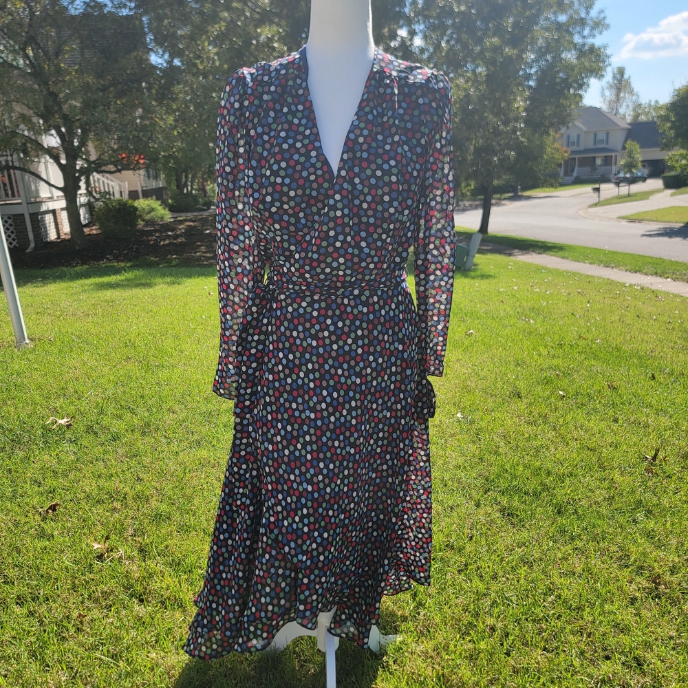 Betsey Johnson Polka Dot Wrap Dress - Size‎ 8